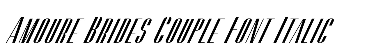 Amoure Brides Couple Font Italic
